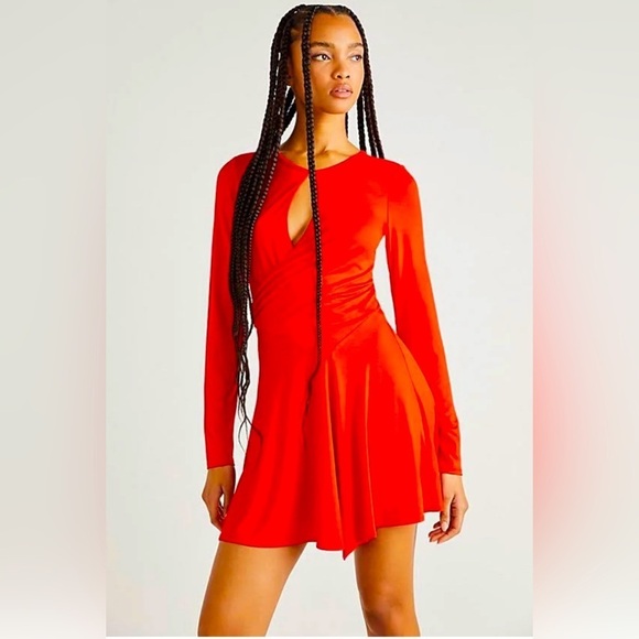 Free People Faux Wrap Mini Dress - Picture 1 of 5